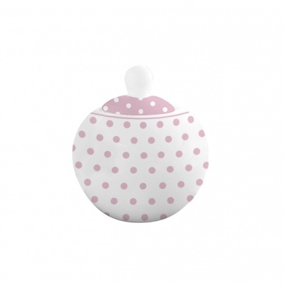 Isabelle Rose Açucareiro porcelana Polka Dots Rosa pastel