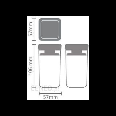 Brabantia Set 2CaixasTasty+ Stackable 0,15Lt - Cinza Escuro