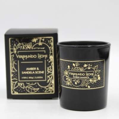 Veremundo Home Vela Perfumada Âmbar e Sandela 80g