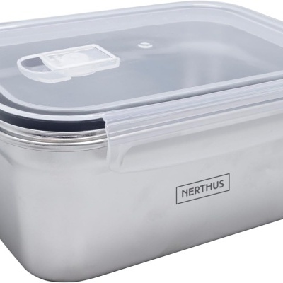 Nerthus Caixa hermética retangular para alimentos 1600ml