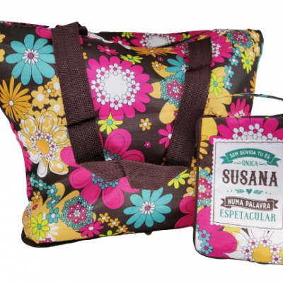H&H Mulheres TOP Bolsa compras dobrável Susana