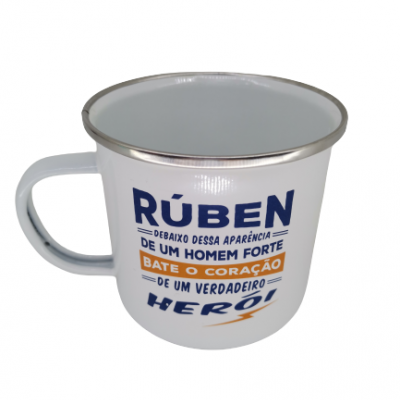 H&H Grande Homem canecas esmaltadas Rúben