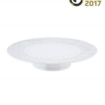 Bordalo Pinheiro Rua Nova - Prato com Pé 34 Branco Antique