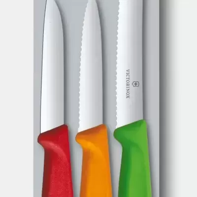 Victorinox Set 3facas verm/lar/verde