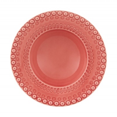Bordalo Pinheiro Fantasia - Prato de Sopa Rosa