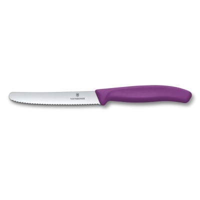 Victorinox Faca c/ponta red. serrilha roxo