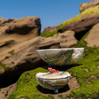Bordalo Pinheiro Ostras e Vieiras - Saladeira