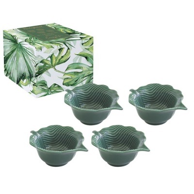 Easy Life Set 4 tacinhas Folha verde claro 10,5 x 8cm  Madagascar