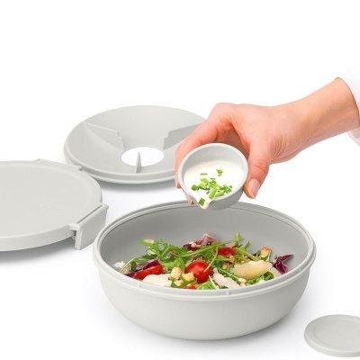 Brabantia Caixa p/alimentos 1,3lts Cinza Claro