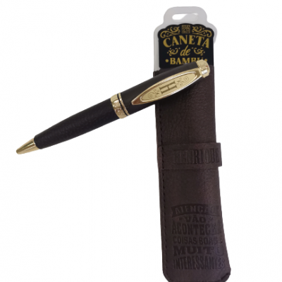 H&H - Caneta de Bambú com Bolsa Henrique