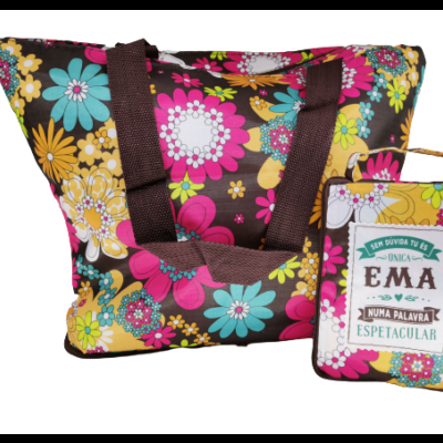 H&H Mulheres TOP Bolsa compras dobrável Ema