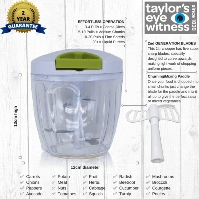 Taylor's Eye Witness Picadora & Misturadora verde/branca 1lt