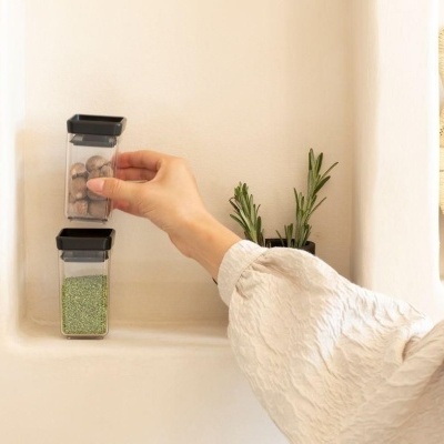 Brabantia Set 2CaixasTasty+ Stackable 0,15Lt - Cinza Escuro