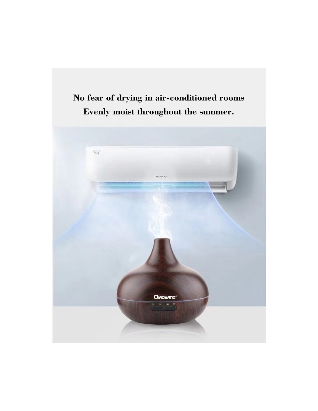 Difusor de Aromas Qiaoyang QA-SX106 com Luz LED Difusor de Aromas Qiaoyang QA-SX106 com Luz LED