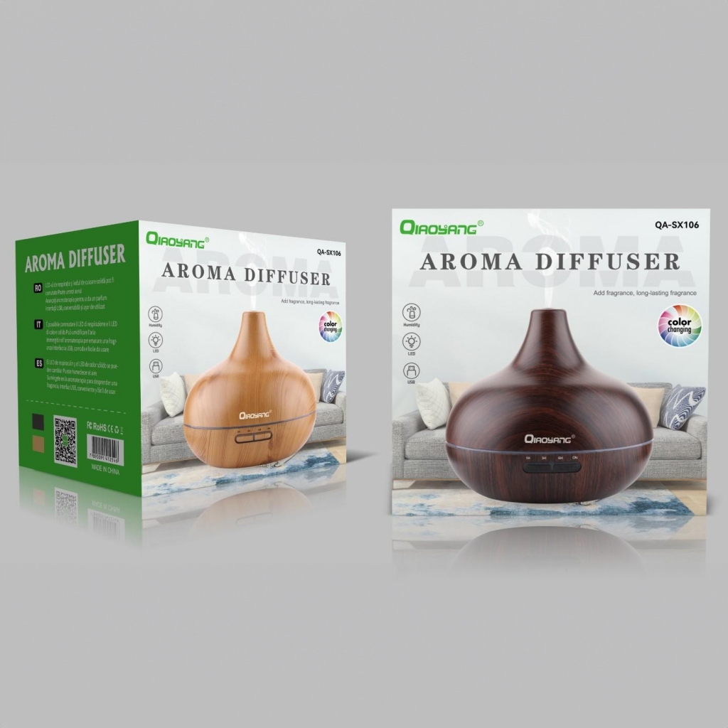 Difusor de Aromas Qiaoyang QA-SX106 com Luz LED Difusor de Aromas Qiaoyang QA-SX106 com Luz LED