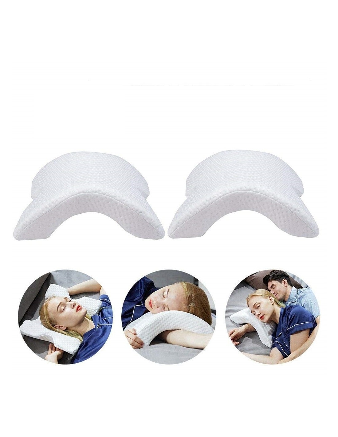 Almofada Ergonómica para Casais c/ Espuma de Memória de Recuperação Lenta Almofada Ergonómica para Casais c/ Espuma de Memória de Recuperação Lenta