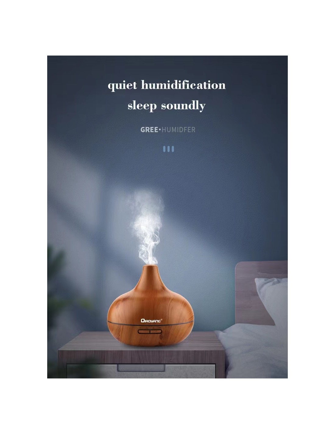 Difusor de Aromas Qiaoyang QA-SX106 com Luz LED Difusor de Aromas Qiaoyang QA-SX106 com Luz LED