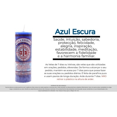 Vela Voltiva Azul Escuro
