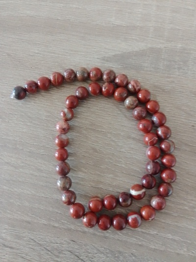 Fiada jaspe vermeho (8mm)