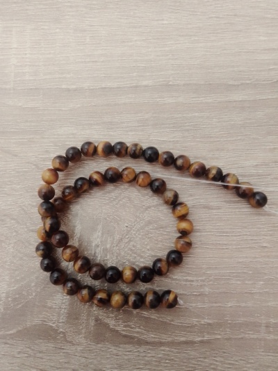 Fiada olho de tigre (8mm)