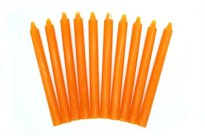 vela ritual Laranja
