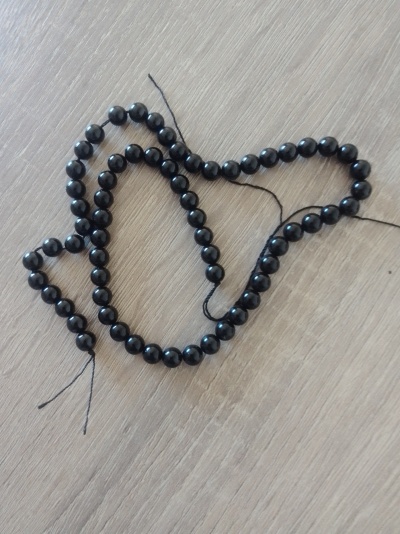 Fiada de turmalina negra de 6mm