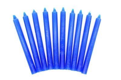 vela ritual azul escuro