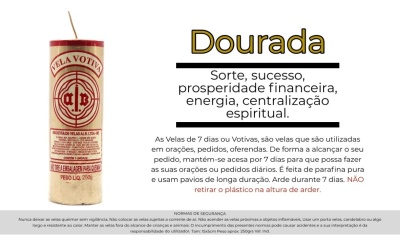 Vela Voltiva Dourada