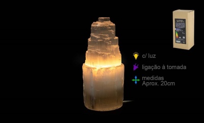 Candeeiro de selenite (20cm)