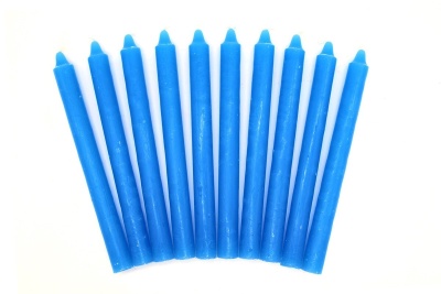 vela ritual azul claro