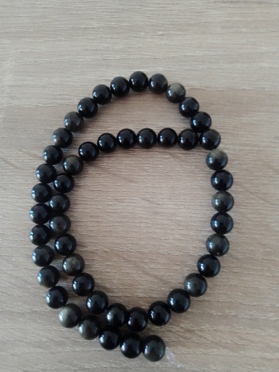 Fiada de obsidiana Dourada (8mm)