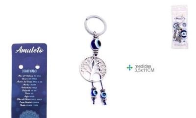 Porta chaves olho turco árvore da vida