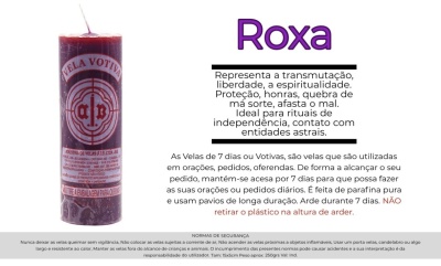 Vela Voltiva roxa