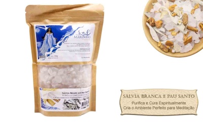 Sal marinho de salvia branca e pau santo