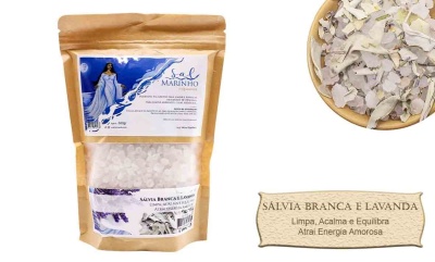 Sal marinho Salvia Branca e Lavanda