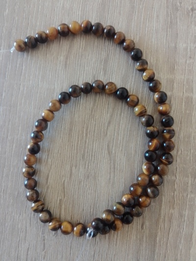 Fiada olho de tigre de 6mm