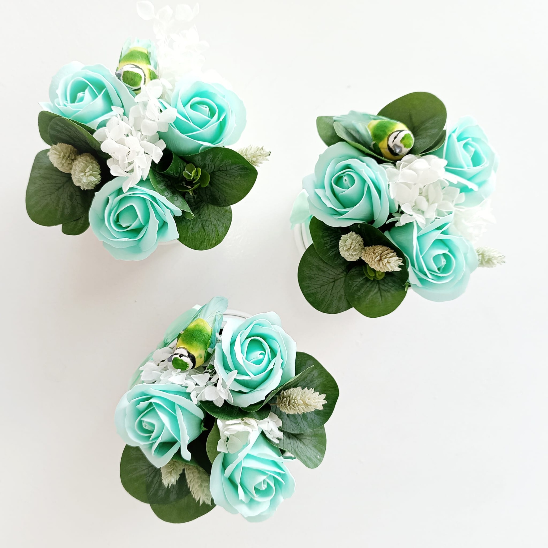 Box flores verde água Box flores verde água