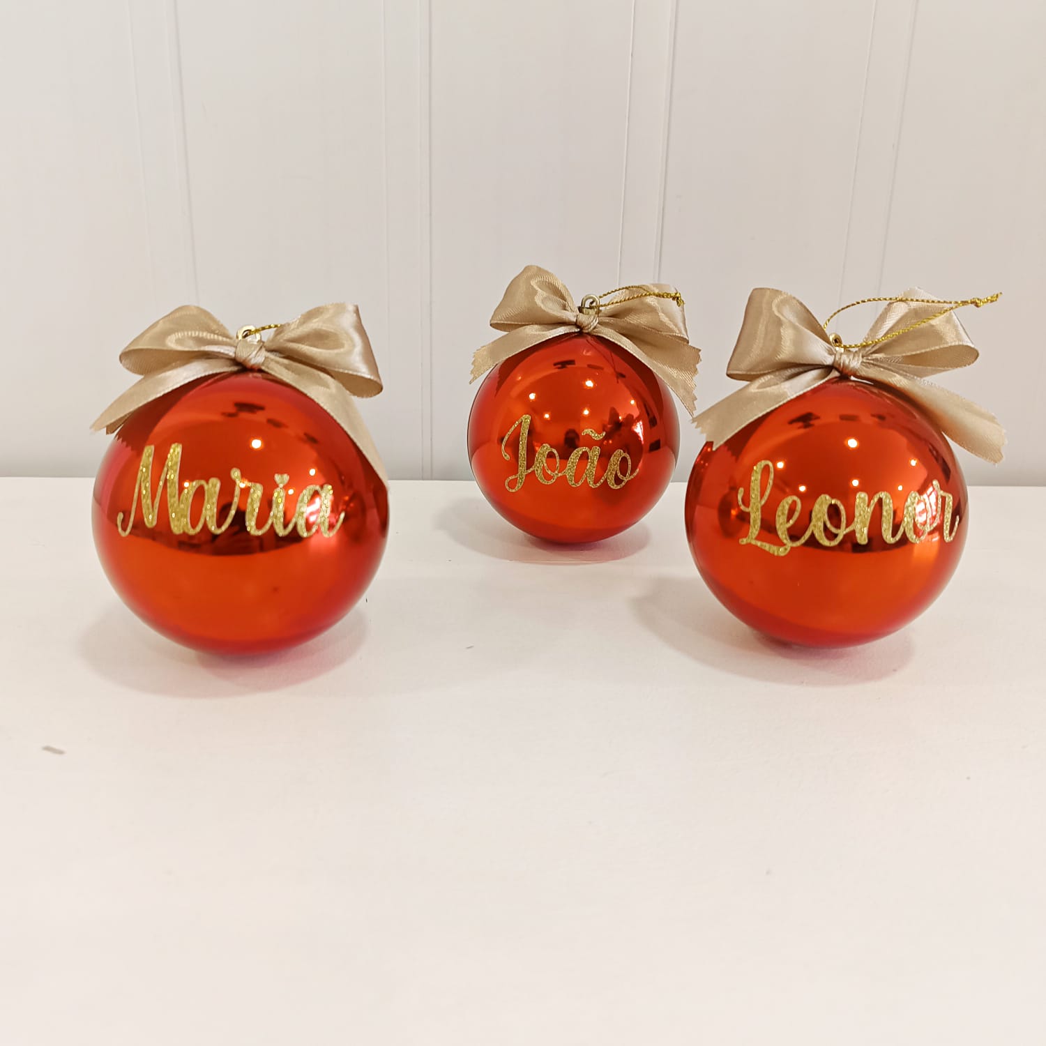 Bola Natal Vermelha Personalizada Bola Natal Vermelha Personalizada