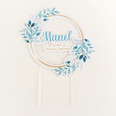 Topo de Bolo Personalizado em Scrapbook