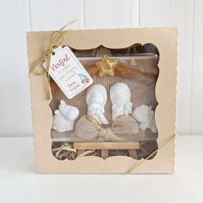 Presépio em Tela Rústica