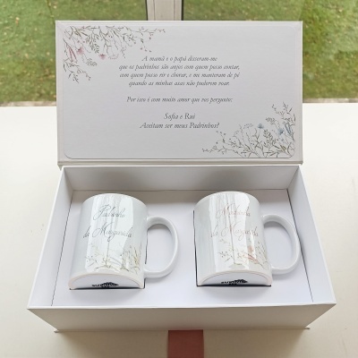 Caixa Convite Padrinhos Batismo