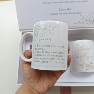 Caixa Convite Padrinhos Batismo