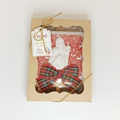 Tela com presépio em scrapbook