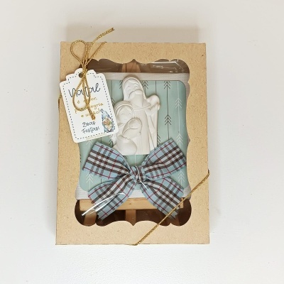 Tela com presépio em scrapbook