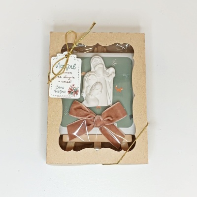 Tela com presépio em scrapbook