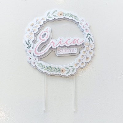 Topo de Bolo Personalizado em Scrapbook