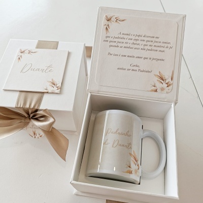 Caixa Convite Padrinhos Batismo