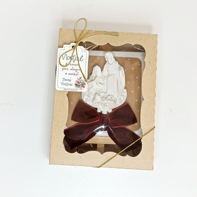 Tela com presépio em scrapbook