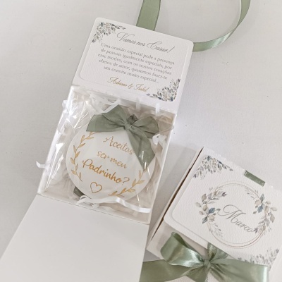 Caixinha Convite Padrinhos