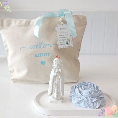 Sra de Fátima com peónia Sra de Fátima com peónia